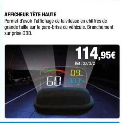 afficheur tête haute