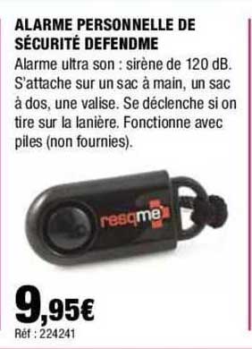 alarme personnelle de sécurité defendme resqme