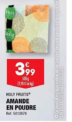 amande en poudre holy fruits