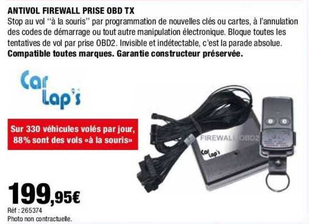 antivol firewall prise obd tx