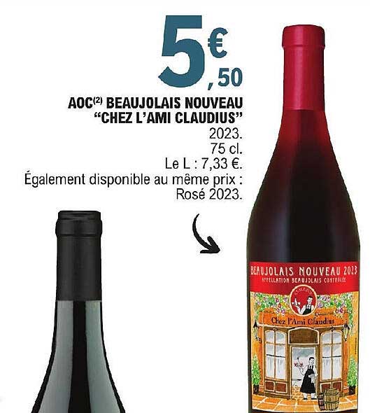 aoc beaujolais nouveau "chez l'ami claudius"
