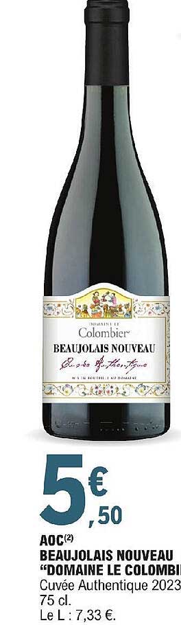 aoc beaujolais nouveau "domaine le colombi