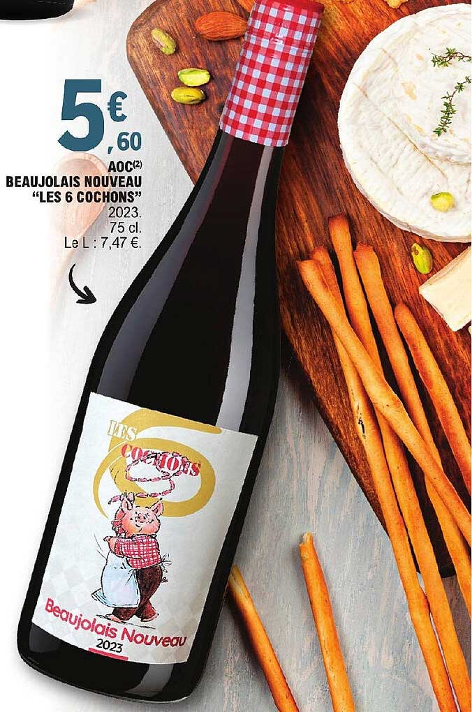 aoc beaujolais nouveau "les 6 cochons"