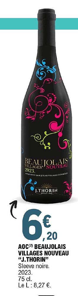 aoc beaujolais villages nouveau "j.thorin"