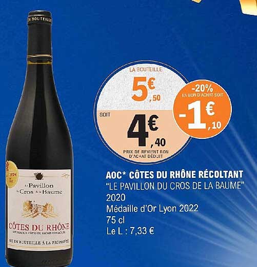 aoc côtes du rhône récoltant "le pavillon du cros de la beaume"