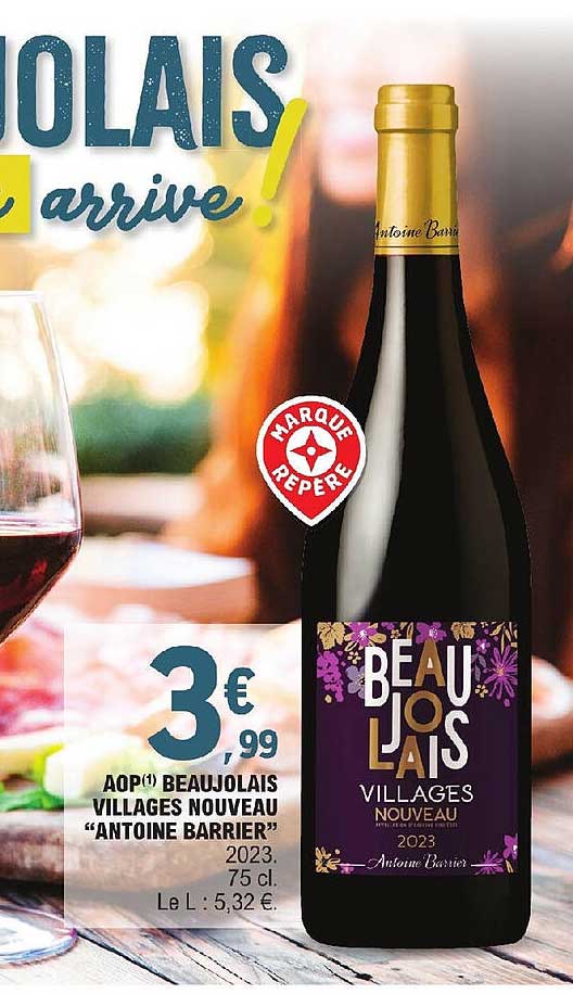 aop beaujolais villages nouveau "antoine barrier"