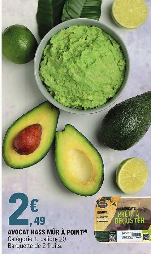 avocat hass mûre à point