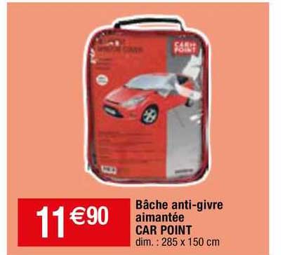 bâche anti-givre aimantée car point