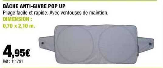 bâche anti-givre pop up