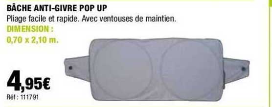 bâche anti-givre pop up