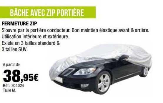 Bâche Avec Zip Portière :fermeture Zip