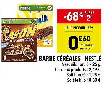 Barre Céréales - Nestlé -68% Sur Le 2e