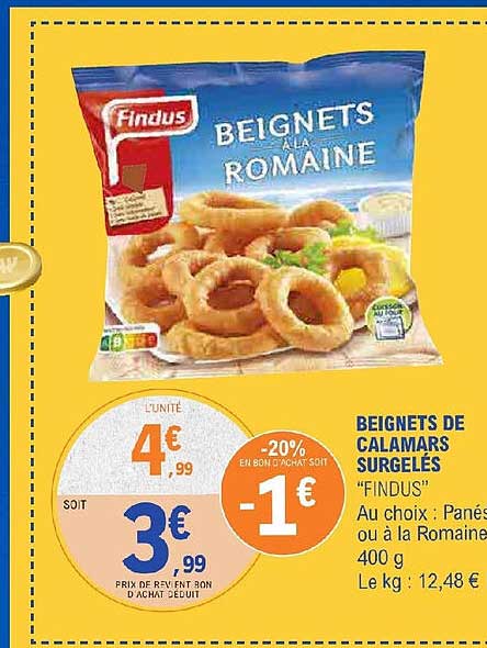 Beignets De Calamars Surgelés Findus