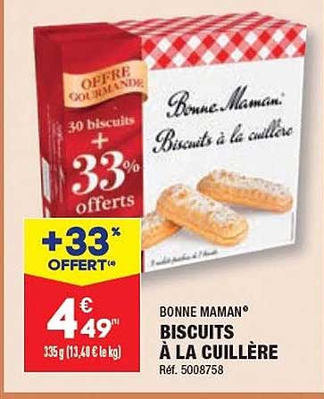 biscuits à la cuillère bonne maman