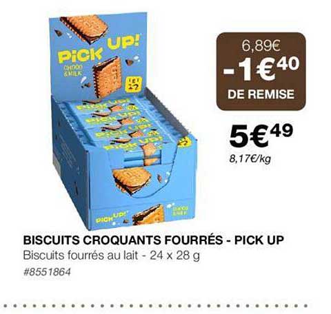 biscuits croquants fourrés - pick up