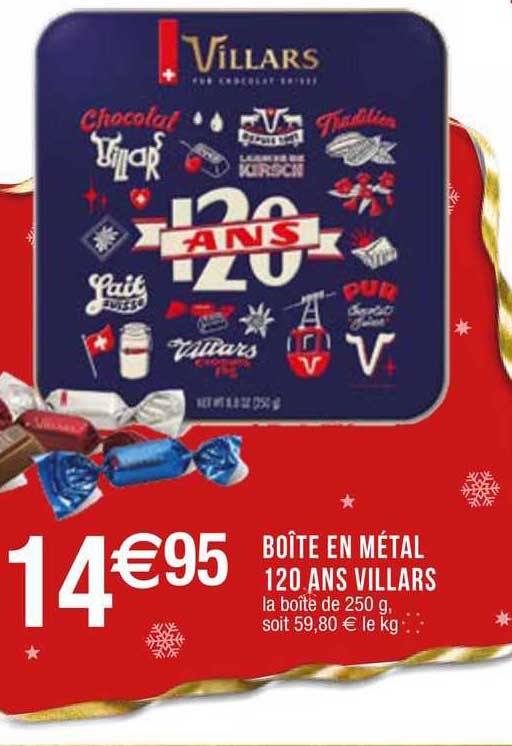 boîte en métal 120 ans villars