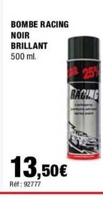 bombe racing noir brillant