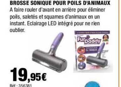 brosse sonique pour poils d'animaux