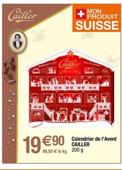 calendrier de l'avent cailler
