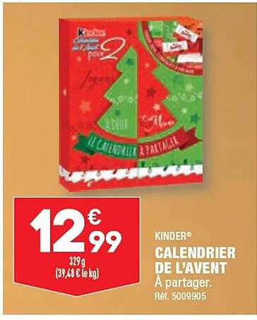 calendrier de l'avent kinder