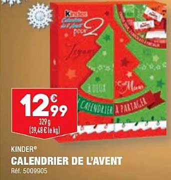 calendrier de l'avent kinder