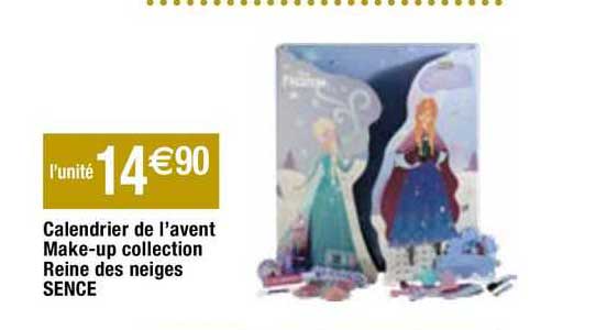 calendrier de l'avent make-up collection reine des neiges sence