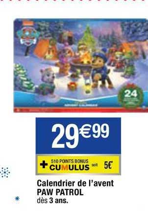 calendrier de l'avent paw patrol