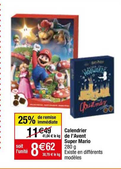 calendrier de l'avent super mario