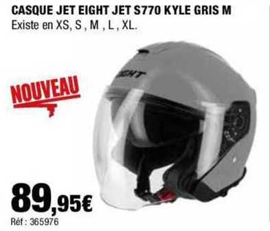 casque jet eight jet s770 kyle gris m