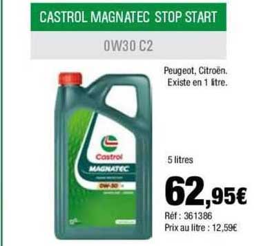 castrol magnatec stop start ow30 c2