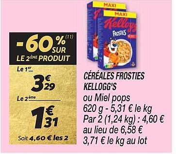 céréales frosties kellogg's ou miel pops
