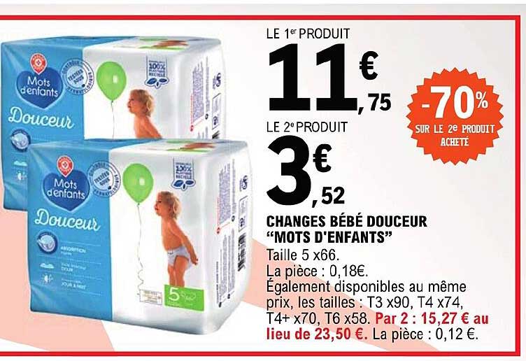 changes bébé douceur mots d'enfants