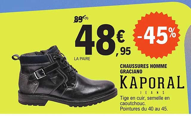 chaussures homme graciano kaporal