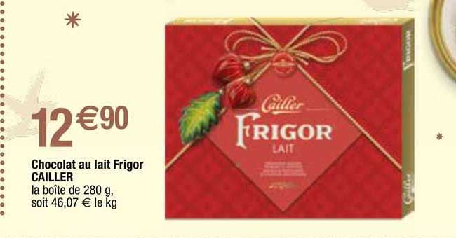 Chocolat Au Lait Frigor Cailler