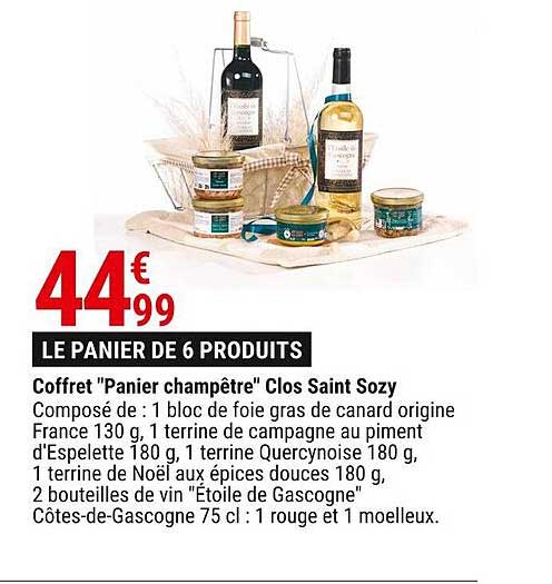 coffret "panier champêtre" clos saint sozy