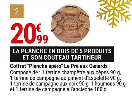 coffret "planche apéro" le pré aux canards