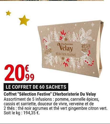 coffret "sélection festive" l'herboristerie du velay