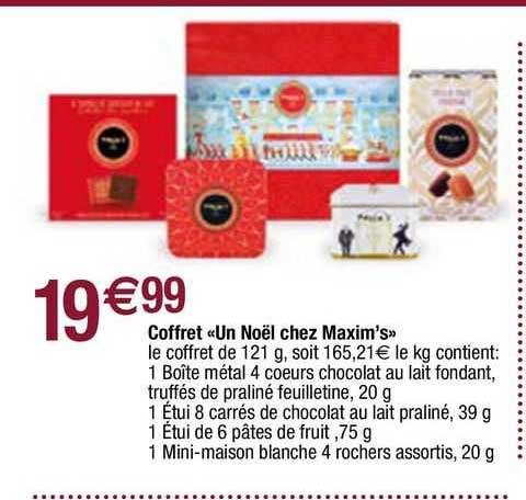 coffret "un noël chez maxim's"