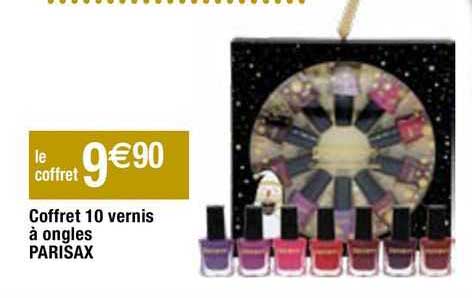 coffret 10 vernis à ongles parisax