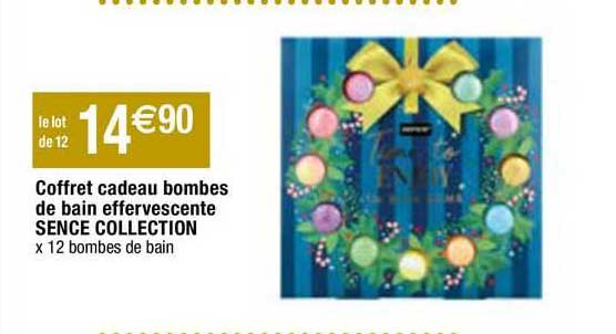 coffret cadeau bobmes de bain effervescente sence collection