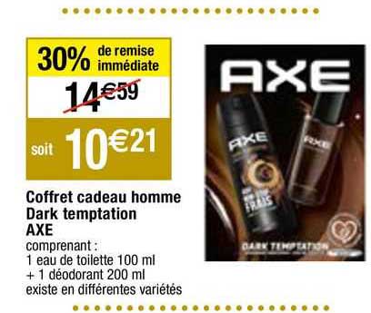 coffret cadeau homme dark temptation axe