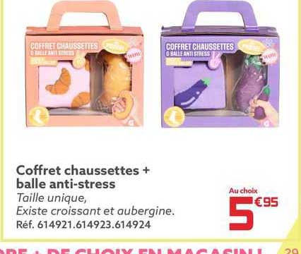 coffret chaussettes + balle anti-stress