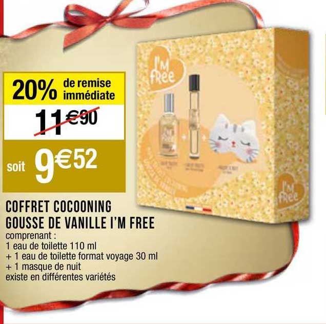 Coffret Cocooning Gousse De Vanille I'm Free