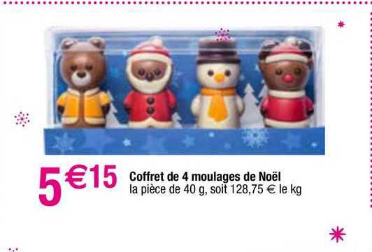 Coffret De 4 Moulages De Noël