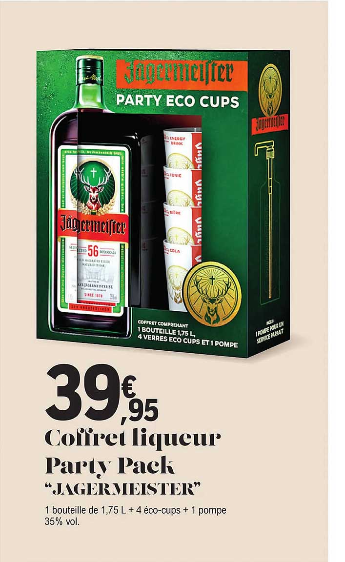 Coffret Liqueur Party Pack "jagermeister"