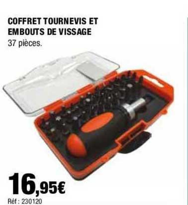 coffret tournevis et embouts de vissage