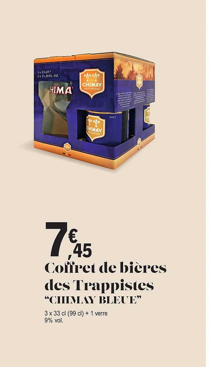 Coffrt De Bières Des Trappistes "chimay Bleue"