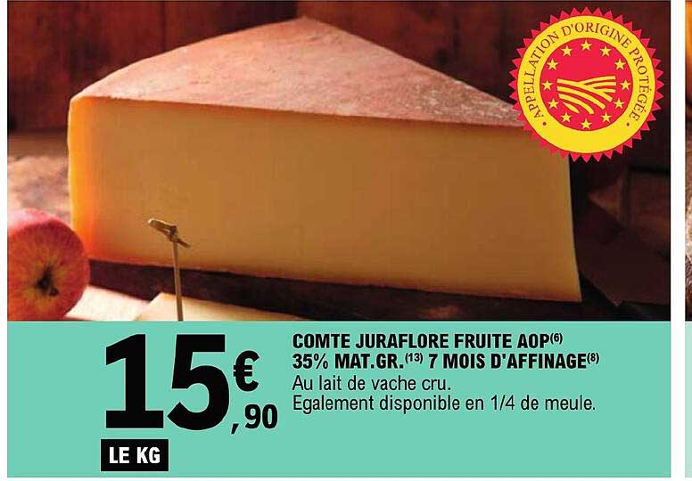 comte juraflore fruite aop 35% mg 7 mois d'affinage
