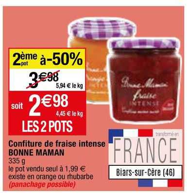 confiture de fraise intense bonne maman
