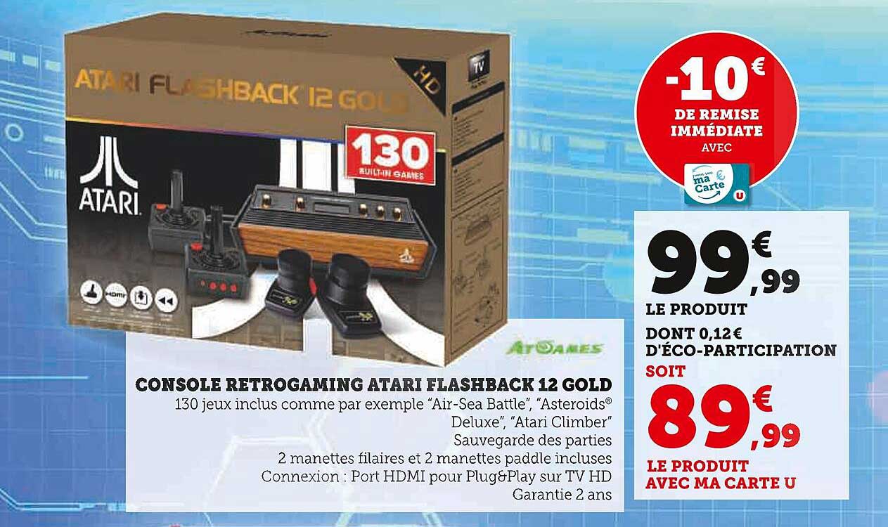 console rétrogaming atari flashback 12 gold